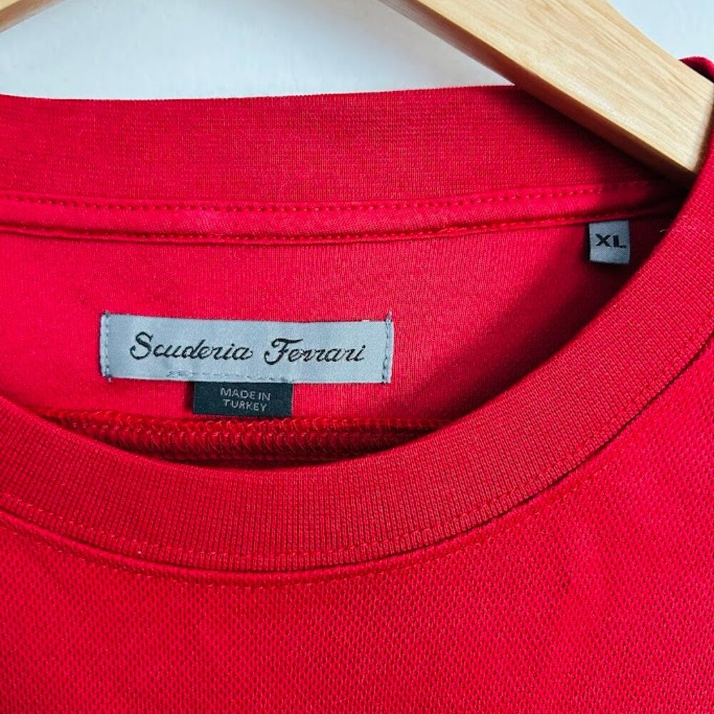 Scuderia Ferrari Men's True Red Crewneck Sweater Sweatshirt Formula 1 - Picture 2 of 8